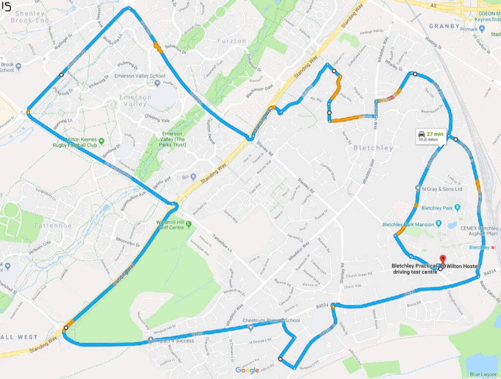 Halifax Drivers Test Route